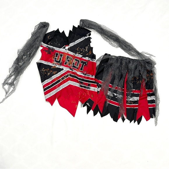 InCharacter Costumes U ROT Spiritless Cheerleader 4pc Cheer Halloween Costume - Picture 2 of 8